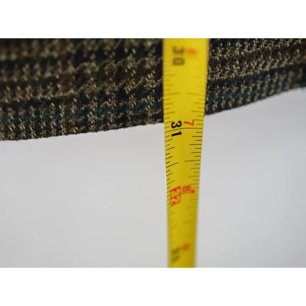 Chaps Ralph Lauren Mens Wool Blazer Brown 42R Sport Coat Plaid Vintage